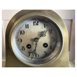 Beautiful Antique Quekel & Simons Solid Brass Mantel Clock
