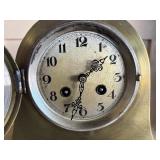 Beautiful Antique Quekel & Simons Solid Brass Mantel Clock