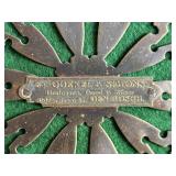 Beautiful Antique Quekel & Simons Solid Brass Mantel Clock
