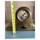 Beautiful Antique Quekel & Simons Solid Brass Mantel Clock