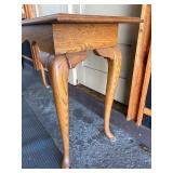 Nice Glass Top Oak Long Sofa Table