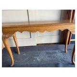 Nice Glass Top Oak Long Sofa Table
