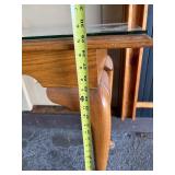 Nice Glass Top Oak Long Sofa Table