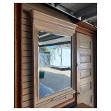Quality Large Vintage Wood Hall Mirror