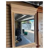 Quality Large Vintage Wood Hall Mirror
