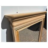 Quality Large Vintage Wood Hall Mirror