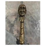 Antique 19th Century Figural Brass Minstrel Nut Cracker