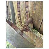 Group of Antique Cast Iron Items - Kettle, Scale, Wheel, Trap etc