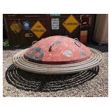 Amazing Vintage 1950's-60's Playground Ladybug Merry Go Round - Works Great!
