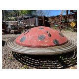 Amazing Vintage 1950's-60's Playground Ladybug Merry Go Round - Works Great!