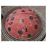 Amazing Vintage 1950's-60's Playground Ladybug Merry Go Round - Works Great!