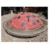 Amazing Vintage 1950's-60's Playground Ladybug Merry Go Round - Works Great!