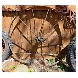 Antique Iron Wagon Wheel - 44'