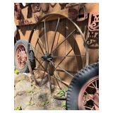 Antique Iron Wagon Wheel - 44'
