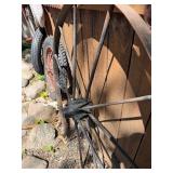 Antique Iron Wagon Wheel - 44'