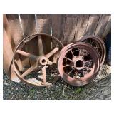 3 Early Wheels - One Industrial & 2 Truck Wheels