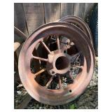 3 Early Wheels - One Industrial & 2 Truck Wheels
