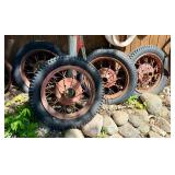 Lot of 4 Antique Truck Tires