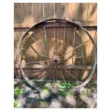 Antique Iron Wagon Wheel - 44'