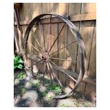 Antique Iron Wagon Wheel - 44'