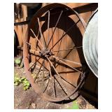 Antique Iron Wagon Wheel - 46'