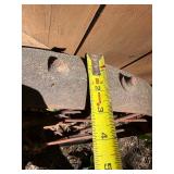 Matching Pair of Antique Iron Studded Wagon Wheels - 40'