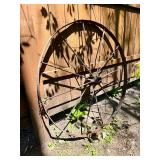 Antique Iron Wagon Wheel - 44'