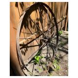 Antique Iron Wagon Wheel - 44'
