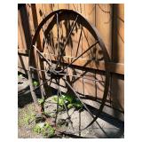 Antique Iron Wagon Wheel - 44'