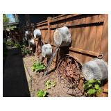 Lot of 7 1930's era Galvanized Wash Tubs