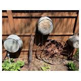 Lot of 7 1930's era Galvanized Wash Tubs