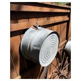 Lot of 7 1930's era Galvanized Wash Tubs