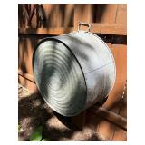 Lot of 7 1930's era Galvanized Wash Tubs