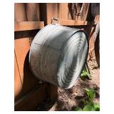 Lot of 7 1930's era Galvanized Wash Tubs