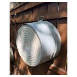 Lot of 7 1930's era Galvanized Wash Tubs