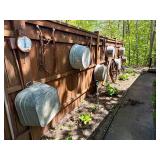 Lot of 7 1930's era Galvanized Wash Tubs
