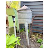 Very Cool Old Vintage JAMESWAY Galvanized Fuel Reservoir Tower Tank