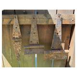 Contents of Fence - Antique Primitive items, Cast iron, Antique Hay Loaders etc