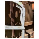 Contents of Fence - Antique Primitive items, Cast iron, Antique Hay Loaders etc
