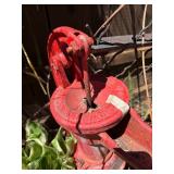 Large Group of Primitive Antique Items - 2 Gates, Watering Cans, Cast Iron Pump etc