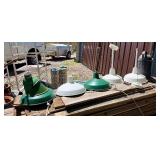 Group Vintage etc Industrial Light Fixtures