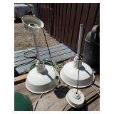 Group Vintage etc Industrial Light Fixtures