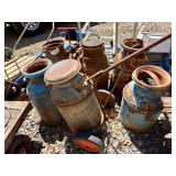 Lot of 6 Vintage Milk Cans - Most w/Dairy Names