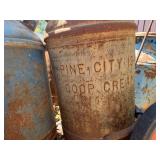 Lot of 6 Vintage Milk Cans - Most w/Dairy Names