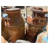 Lot of 6 Vintage Milk Cans - Most w/Dairy Names