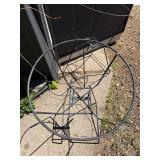 Matching Pair of Vintage Metal Bushel Basket Holders