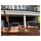 Large Lot of Antique Cast Iron Items - Many Irons, Horseshoes, Jacks etc