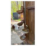 Old Vintage Cast Iron Farm Cattle Watering Bowl Fountain