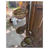 Old Vintage Cast Iron Farm Cattle Watering Bowl Fountain