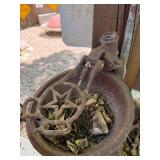 Old Vintage Cast Iron Farm Cattle Watering Bowl Fountain